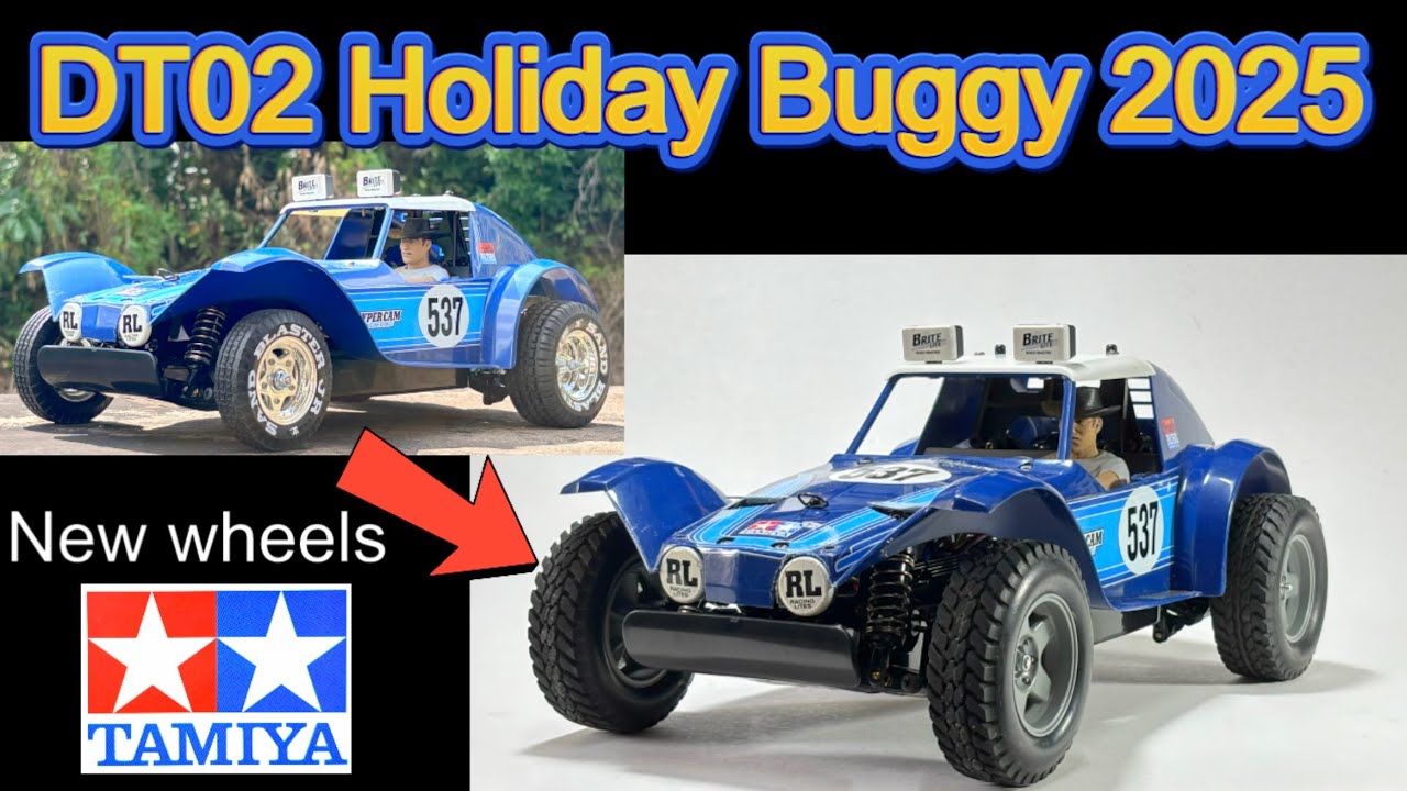 How to vintage (Part 2) a 1/10 RC Tamiya Holiday Buggy DT02 new wheels tires