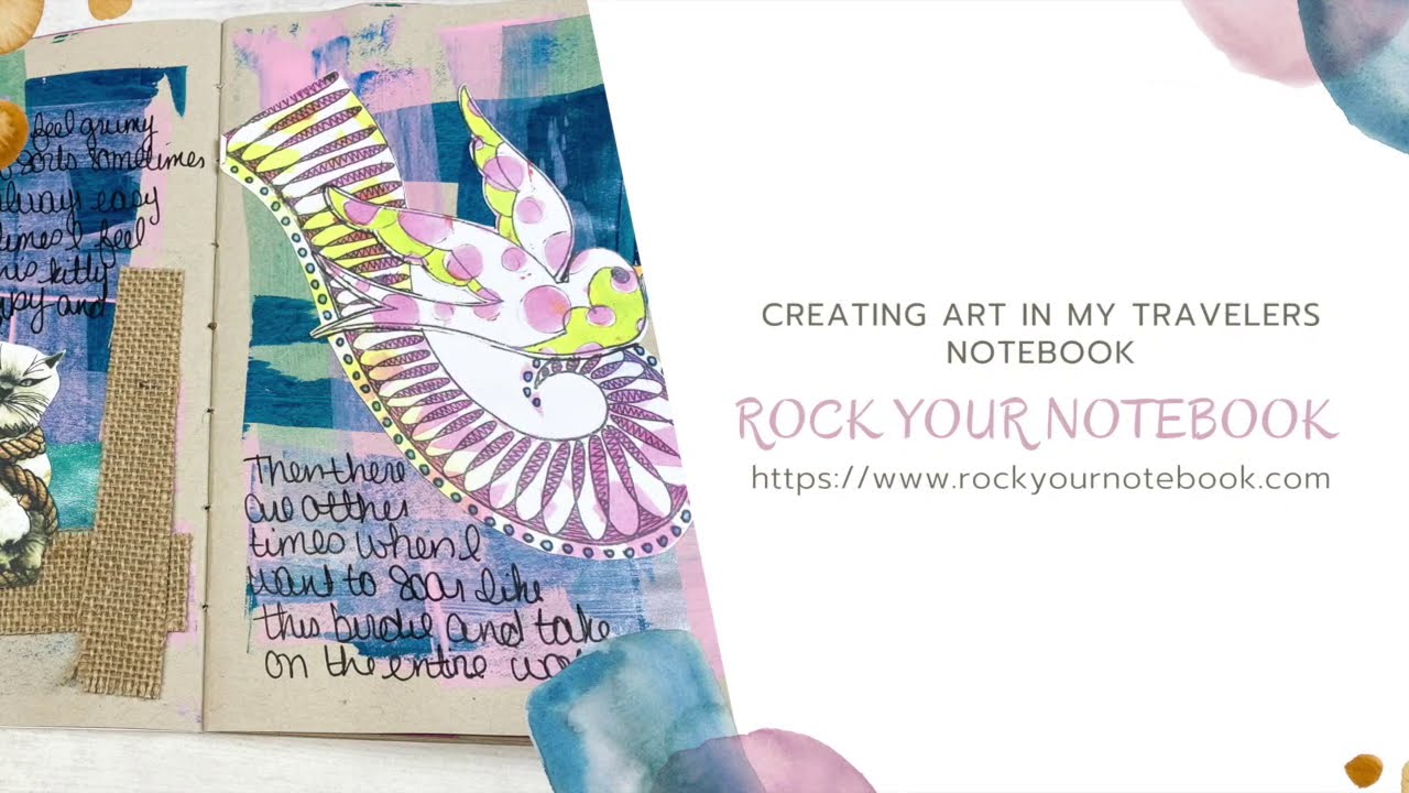 Mixed Media Techniques in a Kraft Paper Travelers Notebook Insert