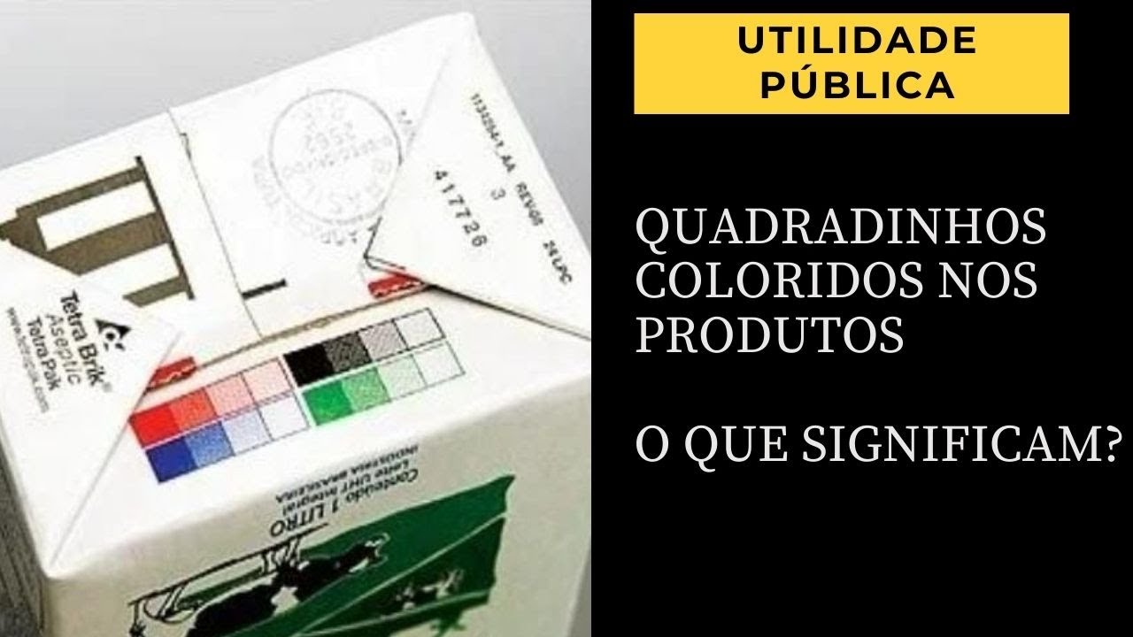 O QUE SIGNIFICA OS QUADRADINHOS COLORIDOS NAS EMBALAGENS  ?