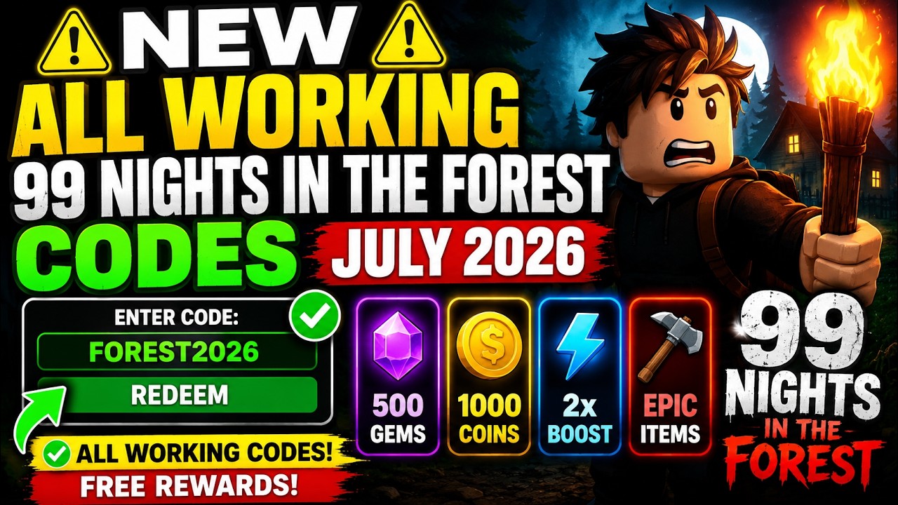 ⚠️NEW⚠️ All Working 99 Nights In The Forest Codes July 2026 - 99 Nights In The Forest Codes