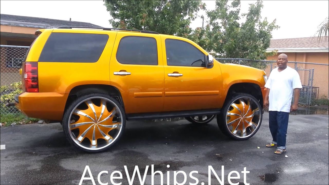AceWhips.NET- WTW Customs- Candy Gold Chevy Tahoe on 32