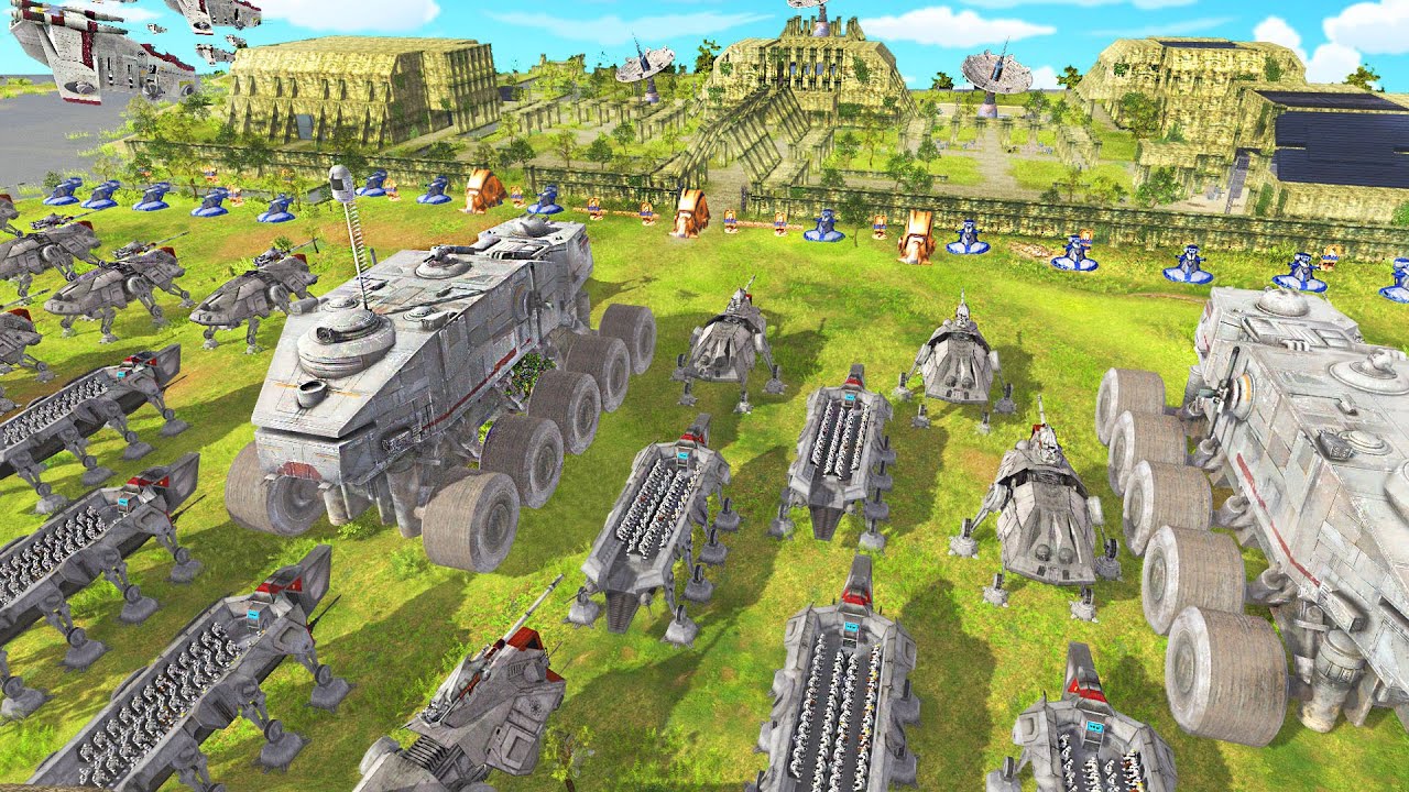 Clone Wars Turbo Tank Invasion of SUPER-FORTRESS! - Men of War: Star Wars Mod
