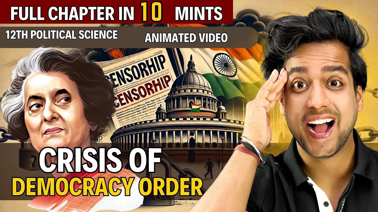 Crisis of democratic order class 12 one shot | Democratic Resurgence class 12 political science |