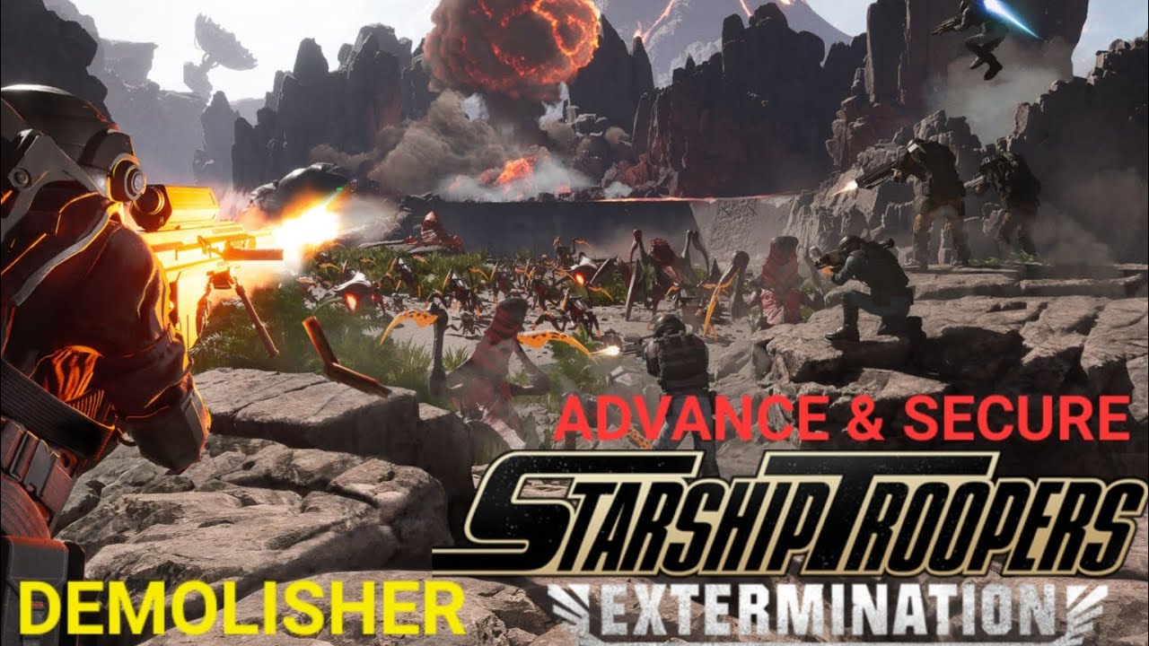 NONE STOP ASSAULT BY THE BUGS! - ADVANCE & SECURE HARD DIFFICULTY - STARSHIP TROOPERS EXTERMINATION!