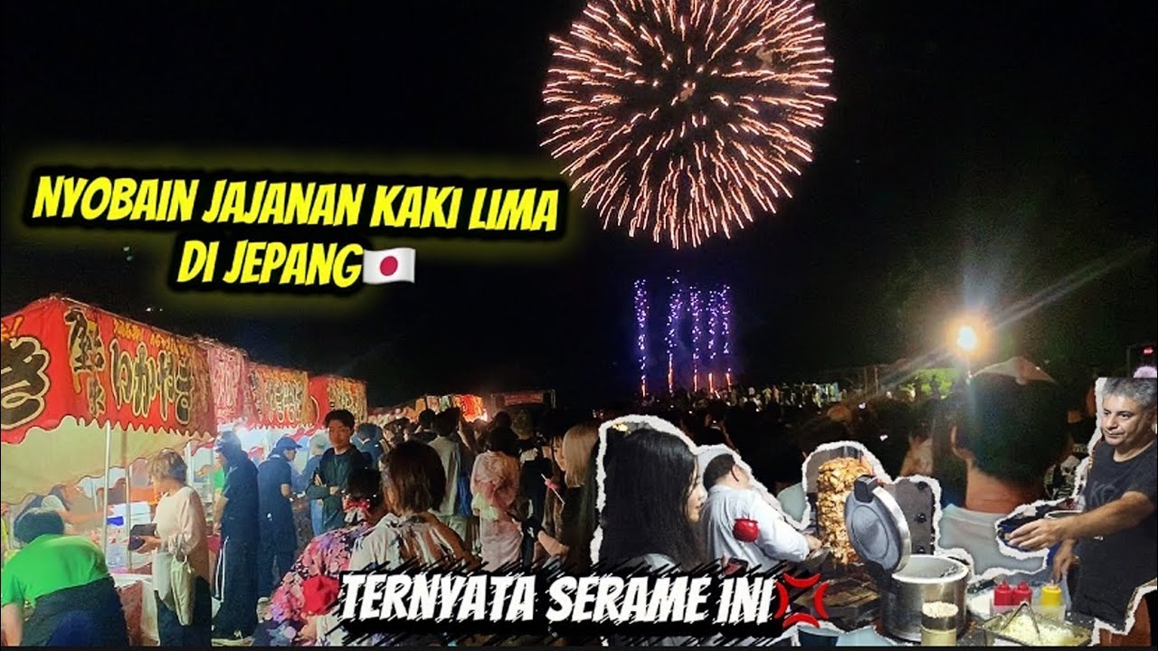 Nonton kembang api dan intip makanan tradisional di jepang #japan #vlog 