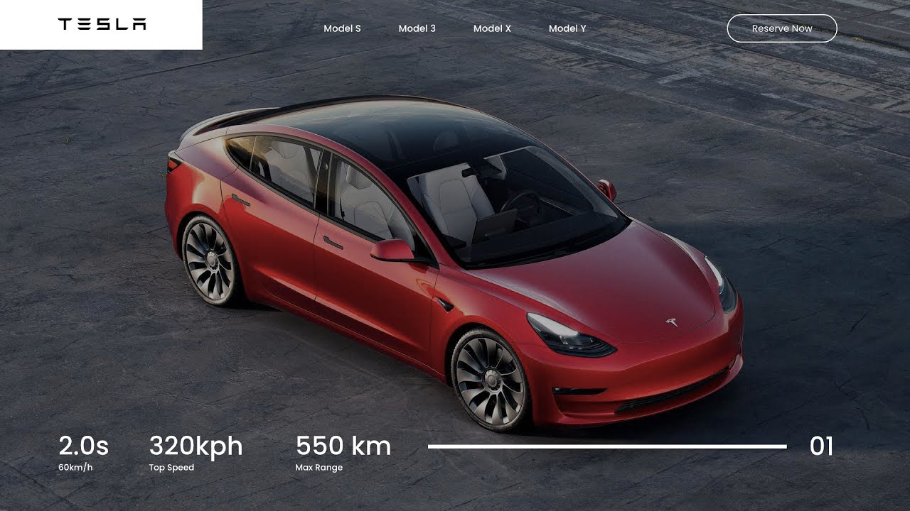 Как переделать сайт Tesla с помощью HTML CSS и JavaScript | Создайте дизайн сайта для автомобилей