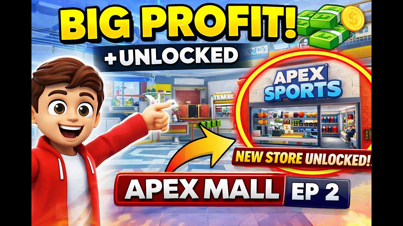 👉 BIG PROFIT & NEW STORE UNLOCKED! 😱 | Apex Mall EP 2 | Mall Simulator