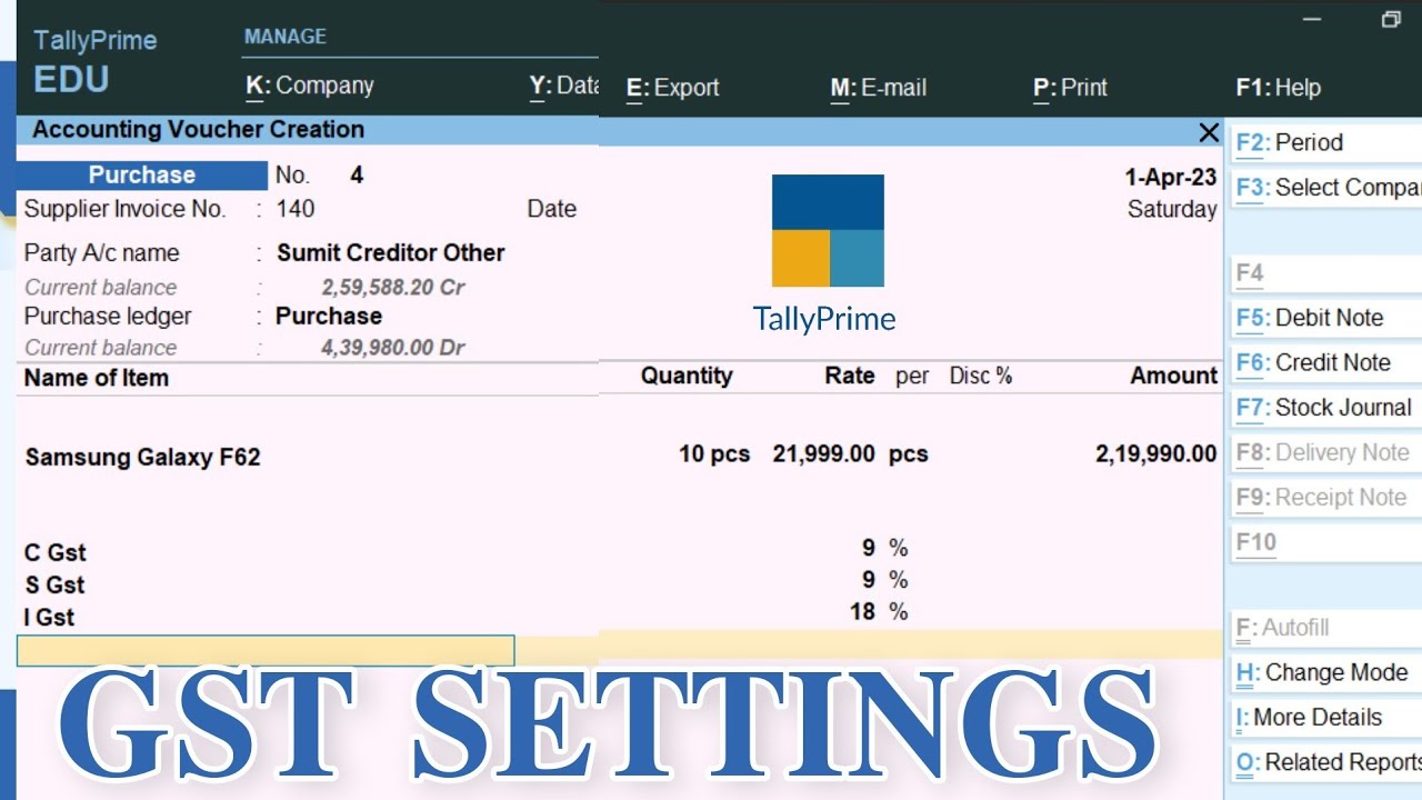 как установить ставку НДС в Tally Prime || НДС в Tally Prime || НДС в Tally Prime на хинди ||