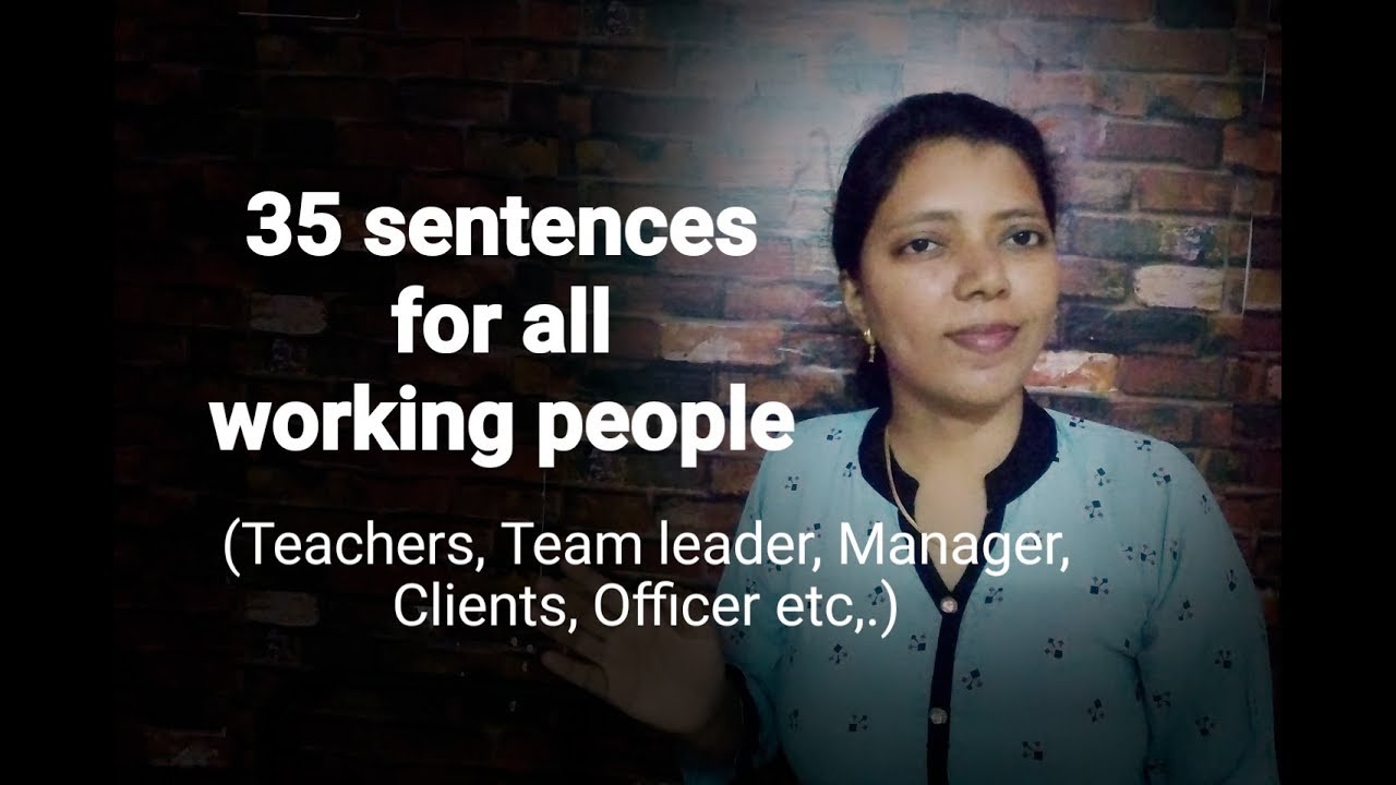 Daily usage sentences for working people | Spoken English through Tamil