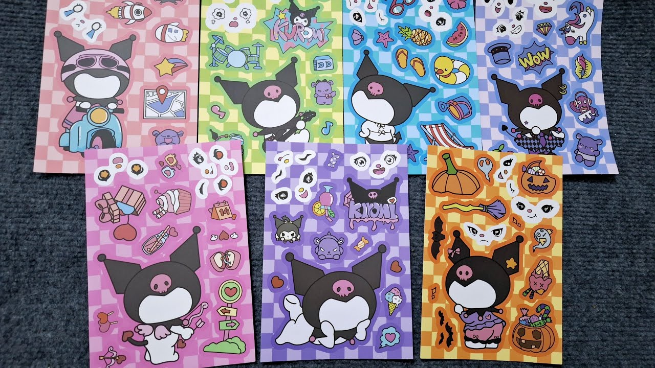 [ToyASMR] Decorate with Sticker Book Kuromi 