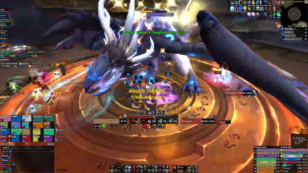 Evolve vs Raszageth Mythic - Fury Warrior