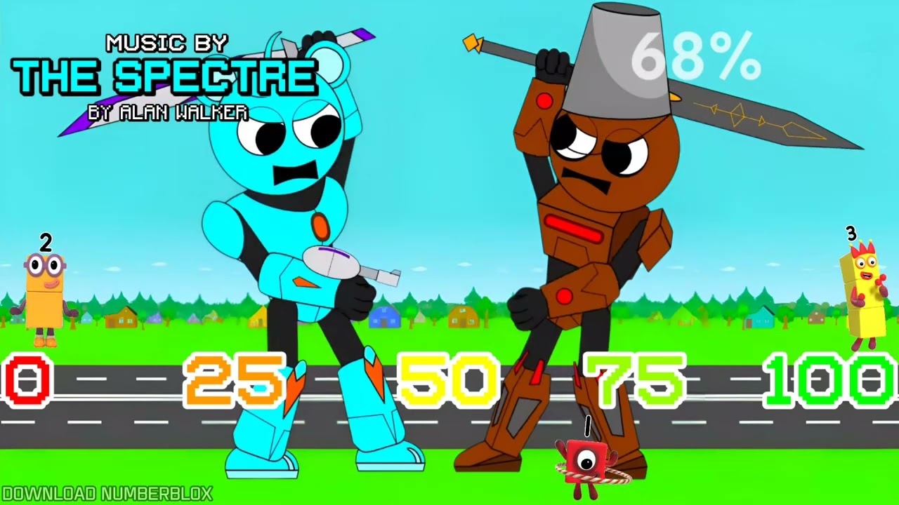 Numberblocks Sky Level (Music by The Spectre) (Subscribe for More)
