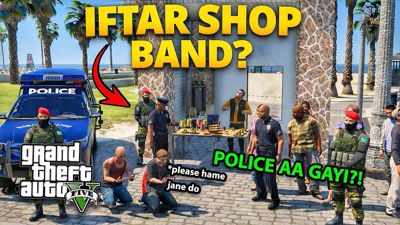 Police Aa Gayi Hamare Iftar Shop Par?! 🚔😳 | GTA 5 Ramadan Series #2