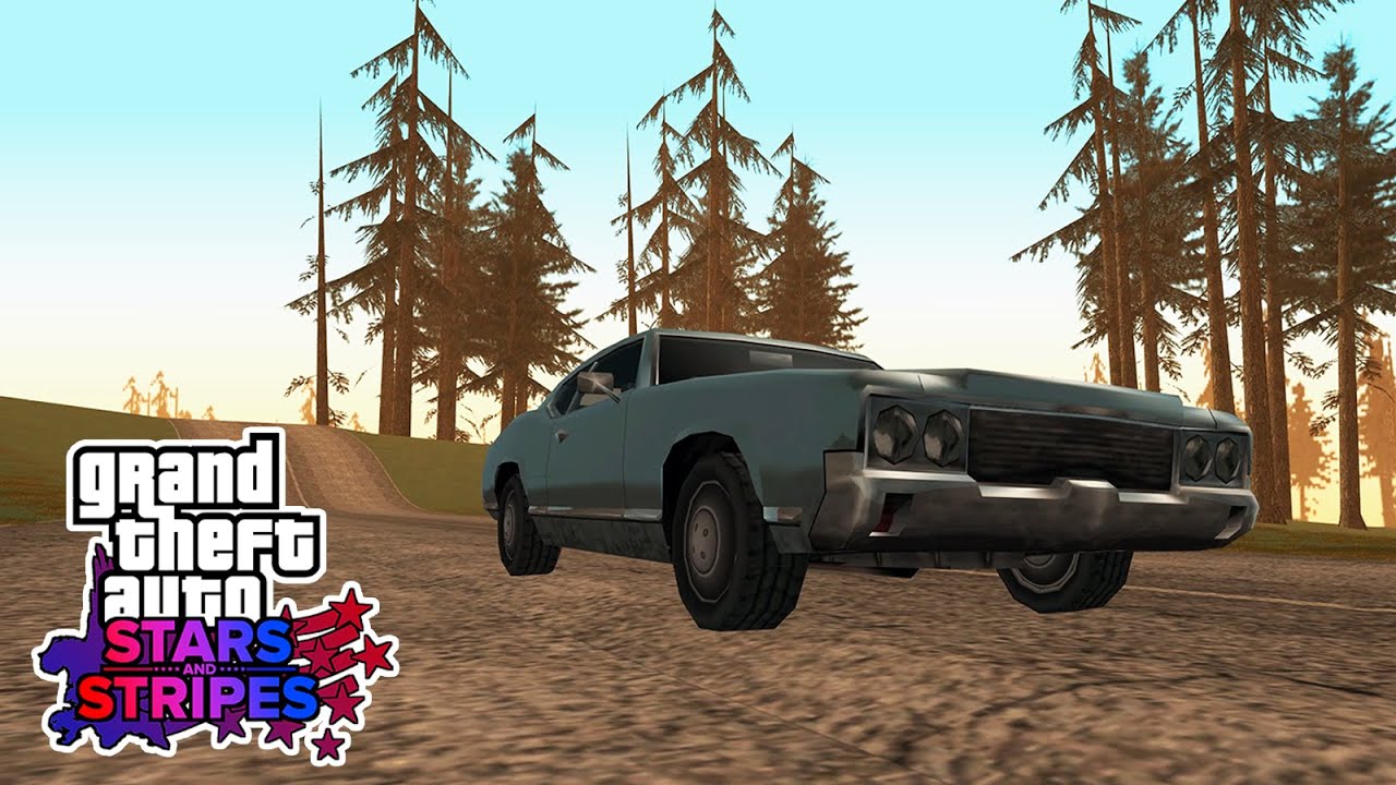 Красивые сельские дороги GTA United States - мод Stars and Stripes