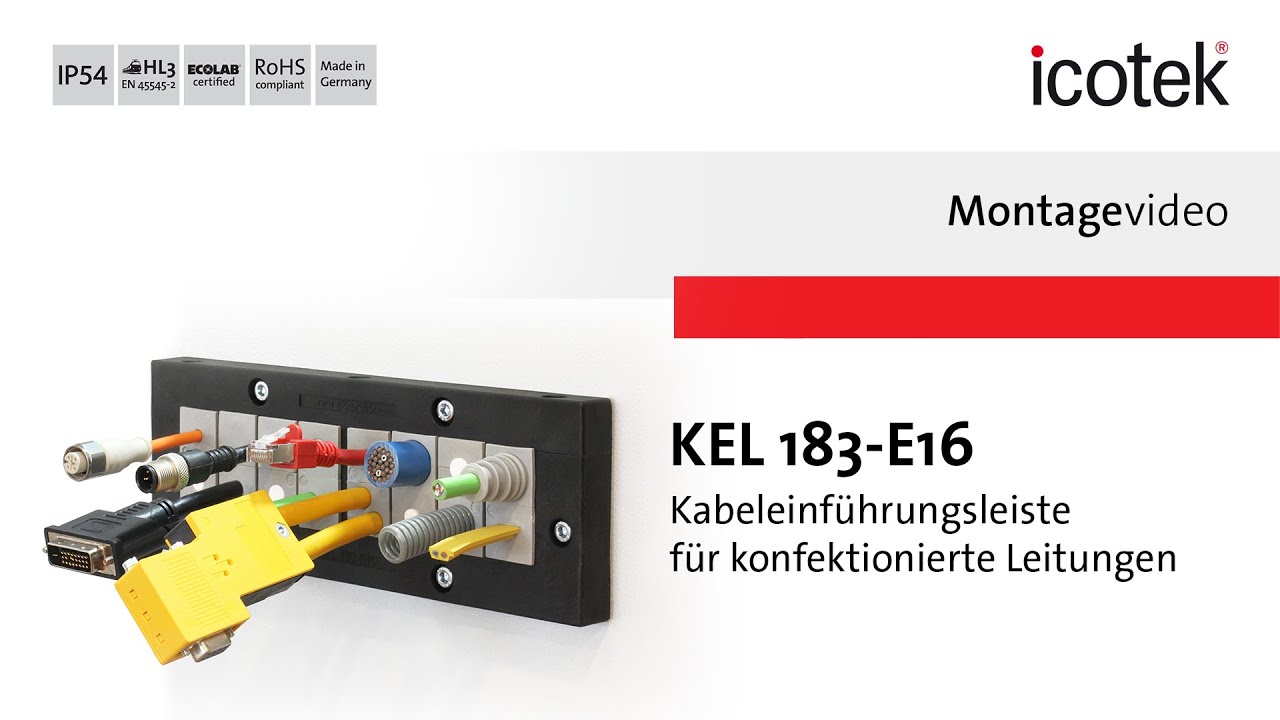 Kabeleinführung KEL183-E16 | Montage | icotek
