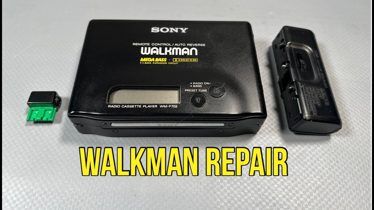 Ремонт плеера Sony Walkman. Замена приводного ремня и батарейки в радиокассетном проигрывателе WM...