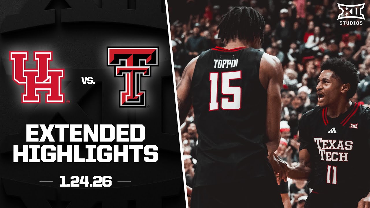 #6 Houston vs. #12 Texas Tech Extended Highlights | 2025-26 Big 12 Men's Basketball