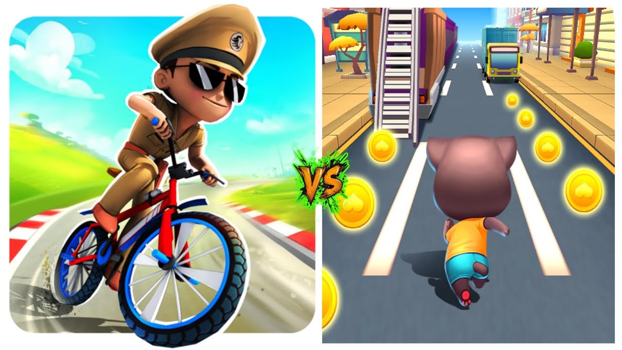 Little Singham Cycle Race vs Cat Runner 🐱🔥 | New Update Gameplay | Epic Speed Battle