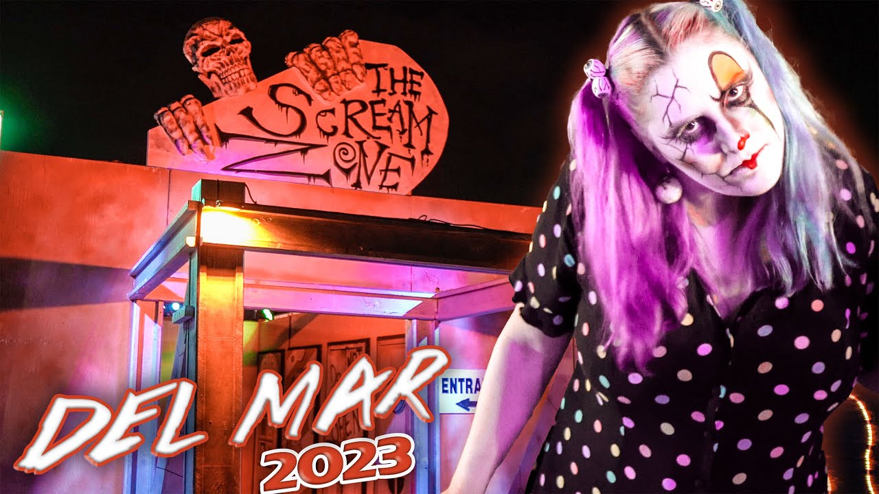 The Scream Zone 2023 in Del Mar, CA! INSANE Haunted Hayride & Haunted Houses!