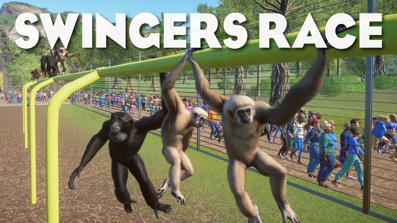Lar Gibbon Vs Siamang Race! Planet Zoo Tropical Pack