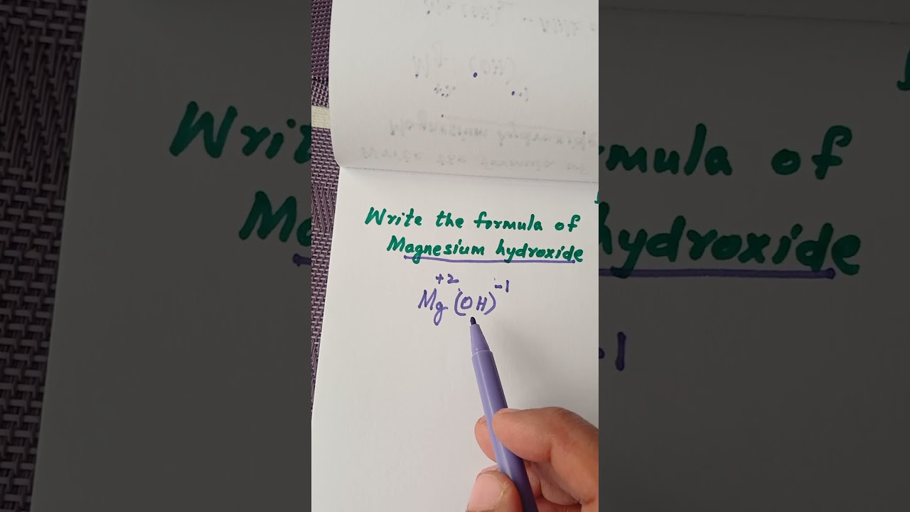 Write the formula of Magnesium hydroxide (ClassX)-MIRIAM TEACHER'S NEET UG SHORTS.