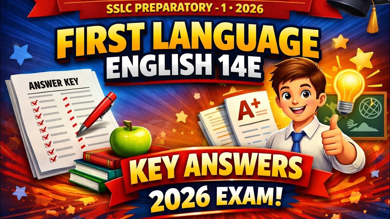 First language English State level preparatory 2026 KEY Answers |   SSLC State level Exam Key Answer