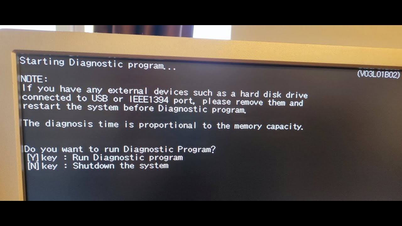 Fujitsu Starting Diagnostic program... Ошибка при загрузке. Как её решить?