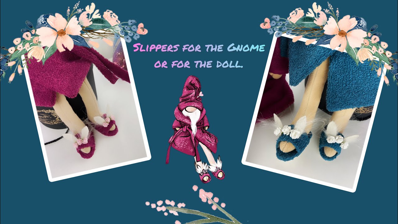 DIY Slippers for the Gnome or for the doll. Тапочки/черевики для гнома або ляльки.