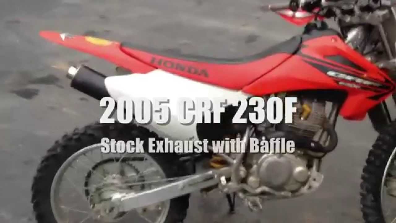 CRF 230F exhaust baffle. IN VS OUT