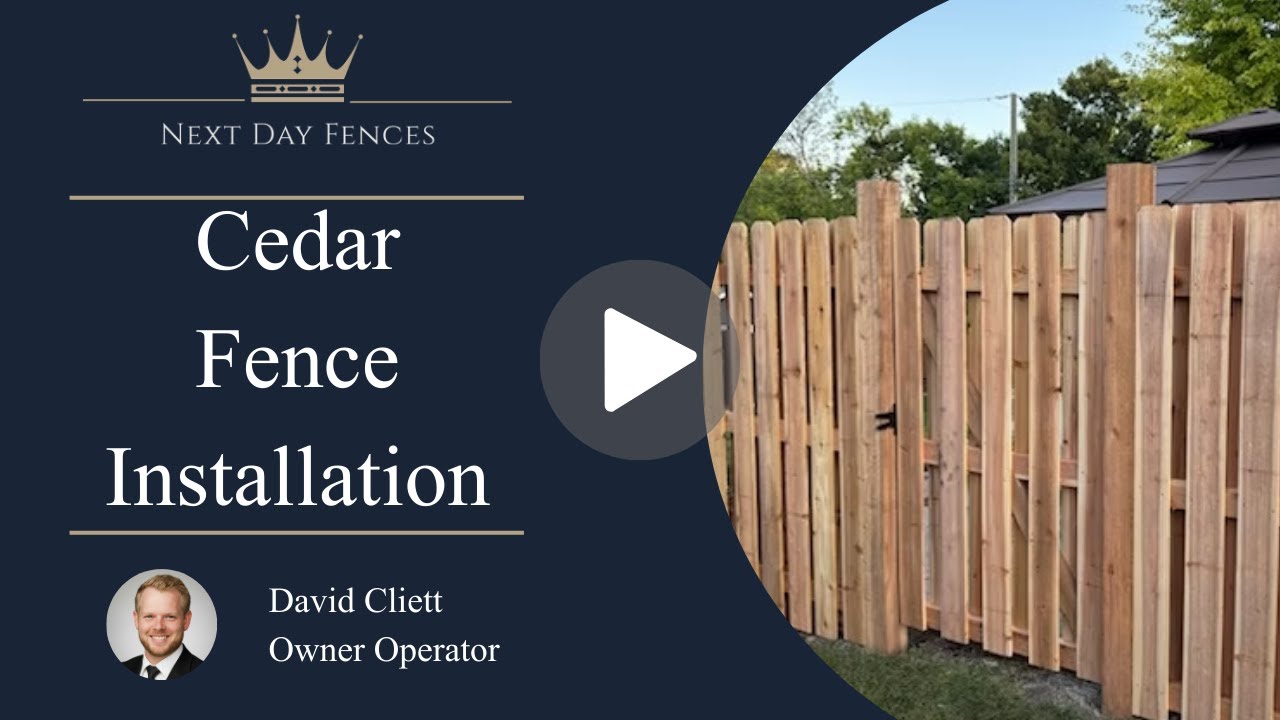 Cedar Fence Installation | Next Day Fences