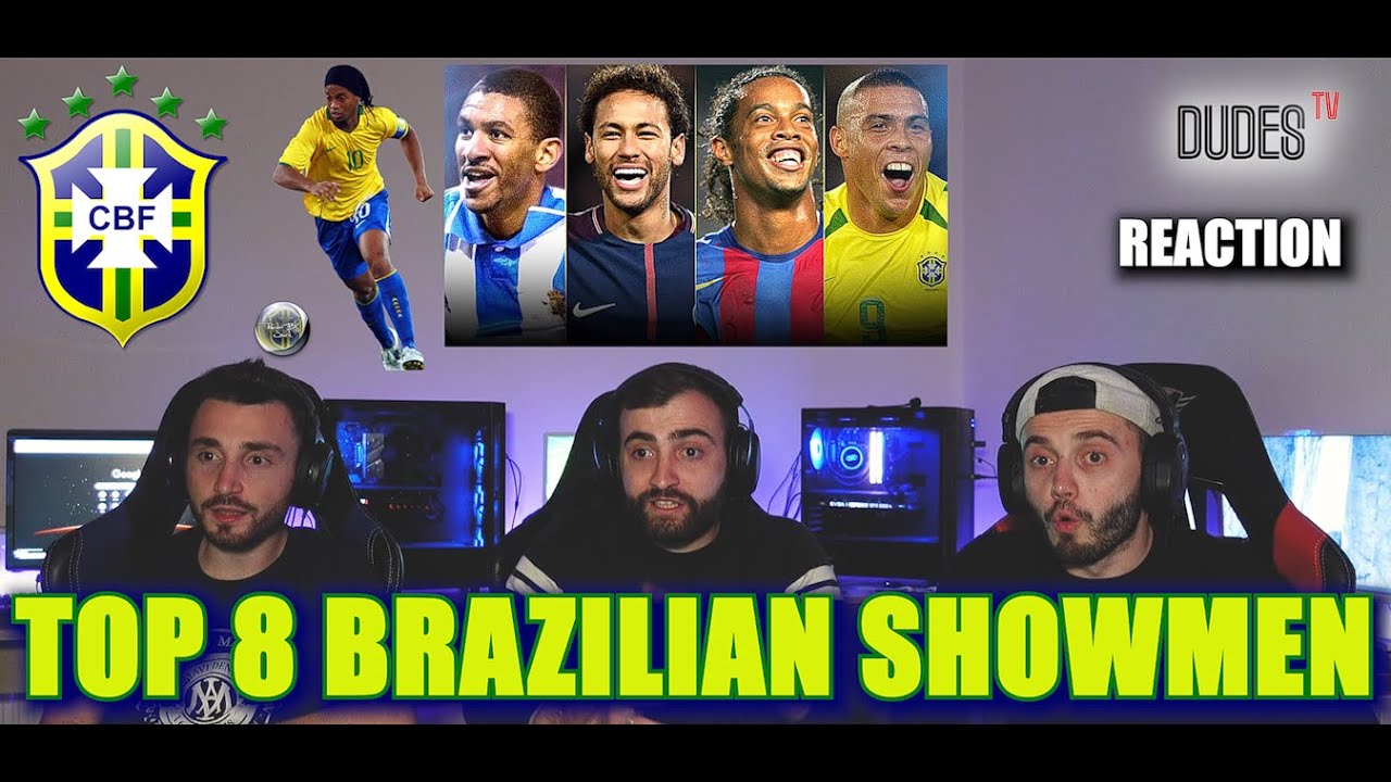 Top 8 SHOWMEN in BRAZILIAN Football | FIRST TIME REACTION