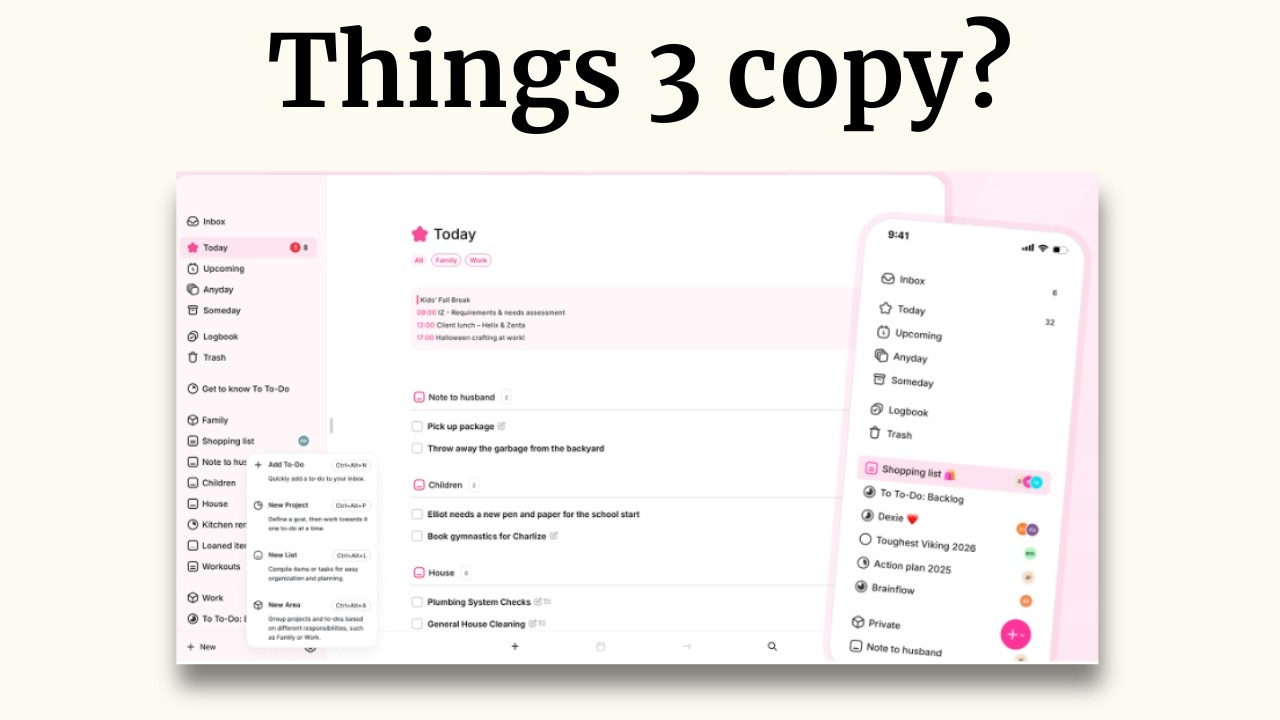Первые впечатления: Things 3 для Android и Windows?