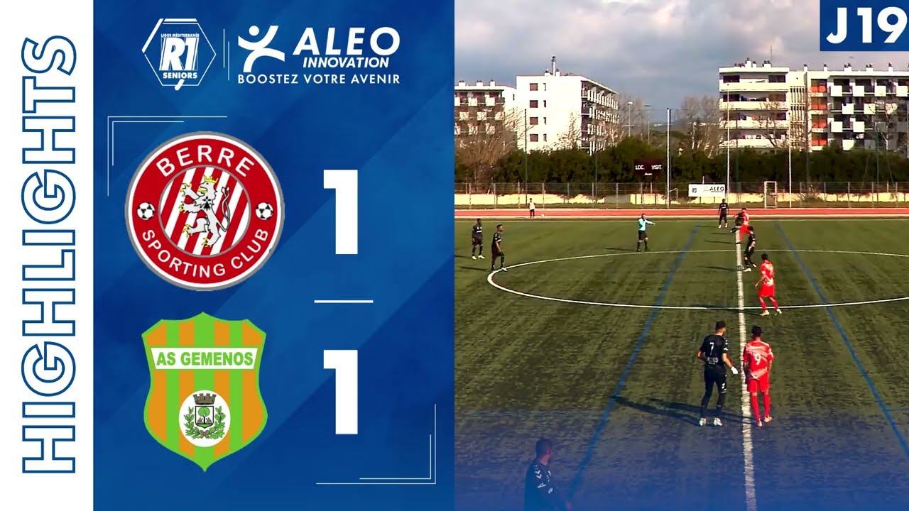 Highlights J19⚽ R1 ALEO INNOVATION |  Berre SP.C. 🆚A.S. Gémenos⚽