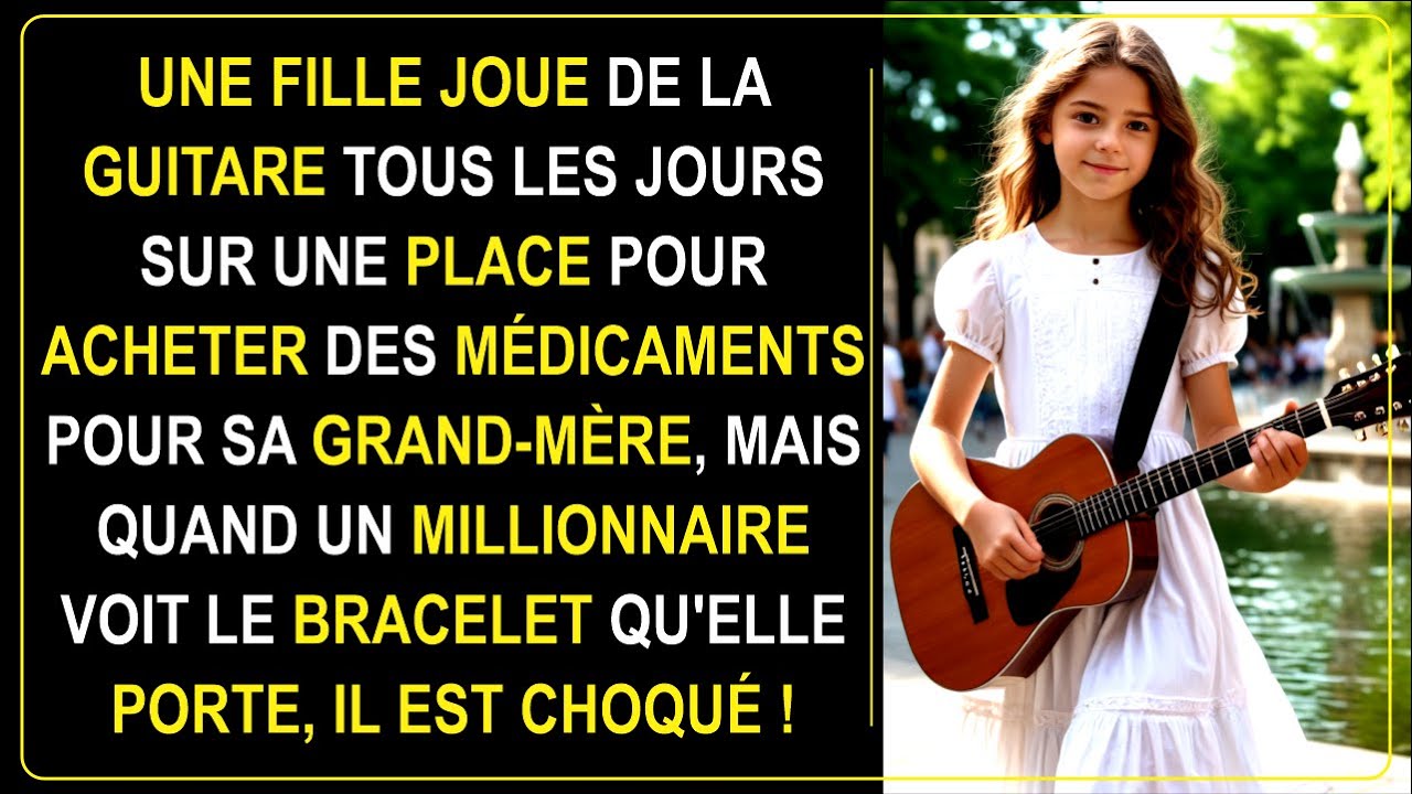 UNE FILLE JOUE DE LA GUITARE POUR SA GRAND-MÈRE, UN MILLIONNAIRE VOIT SON BRACELET ET EST CHOQUÉ !