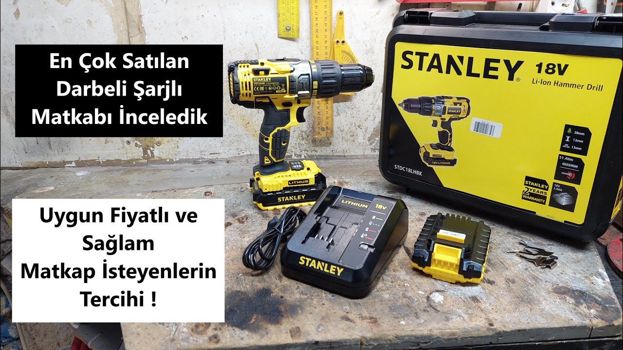 STANLEY 18 Volt 2 Amper Darbeli Şarjlı Matkap Detaylı İnceleme  STDC18LHBK Rakiplerinden İyi Mi ?