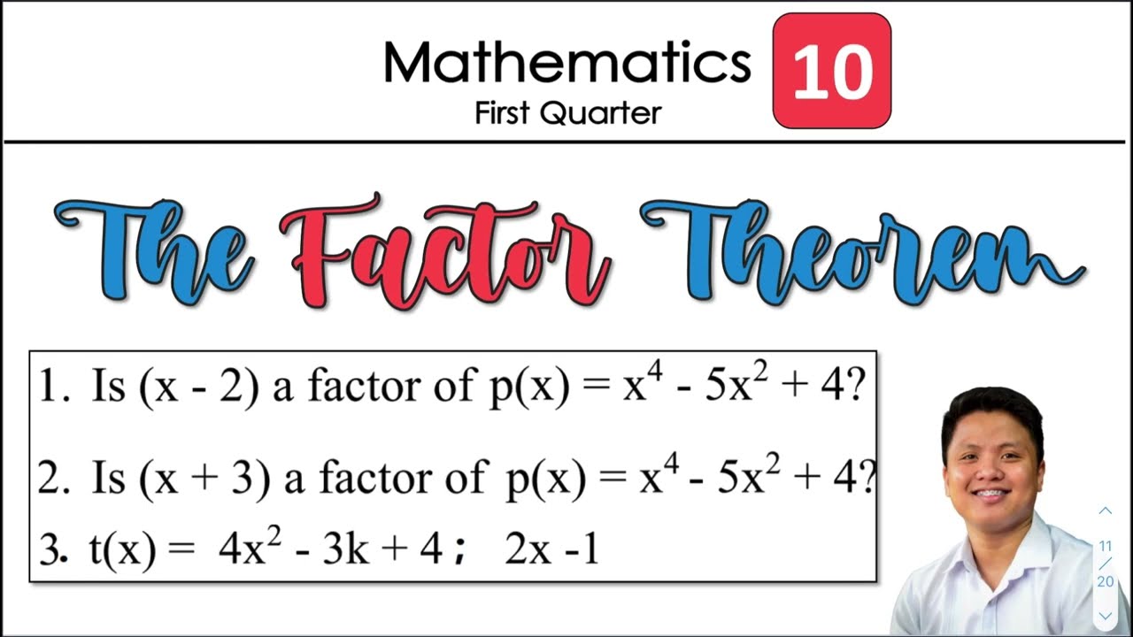 The Factor Theorem | Mathematics | Grade 10