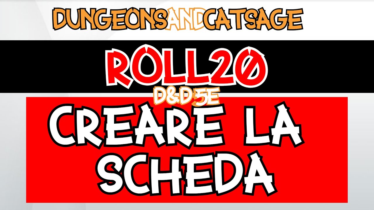 Roll20 - Creare la scheda - D&D 5e Ita