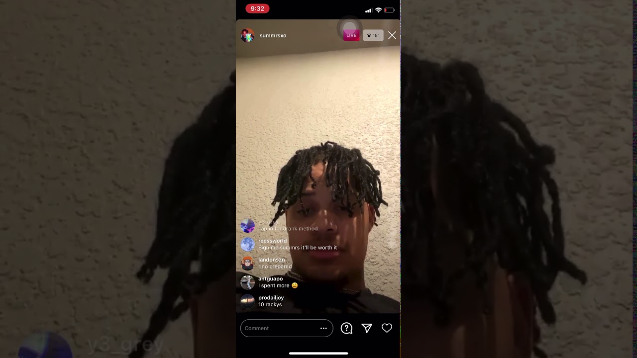 summrs trying to stay sober on ig live 🙏🏿