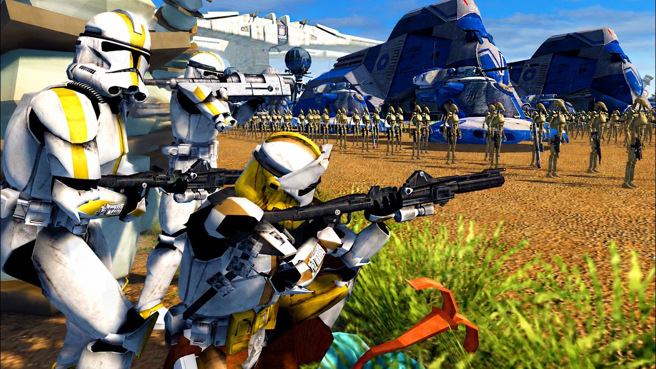 Can 100 Clone Troopers AMBUSH 3,000 DROID ARMY CONVOY?! - Men of War: Star Wars Mod