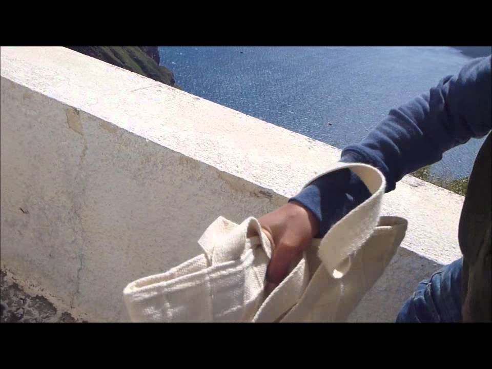 Crazy strong wind in Santorini