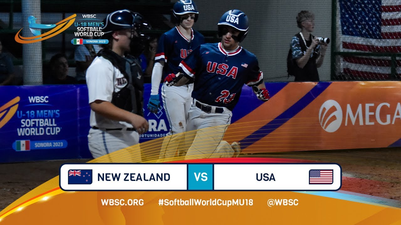 Highlights - Game 24 - New Zealand vs USA - 2023 U-18 Men's Softball World Cup