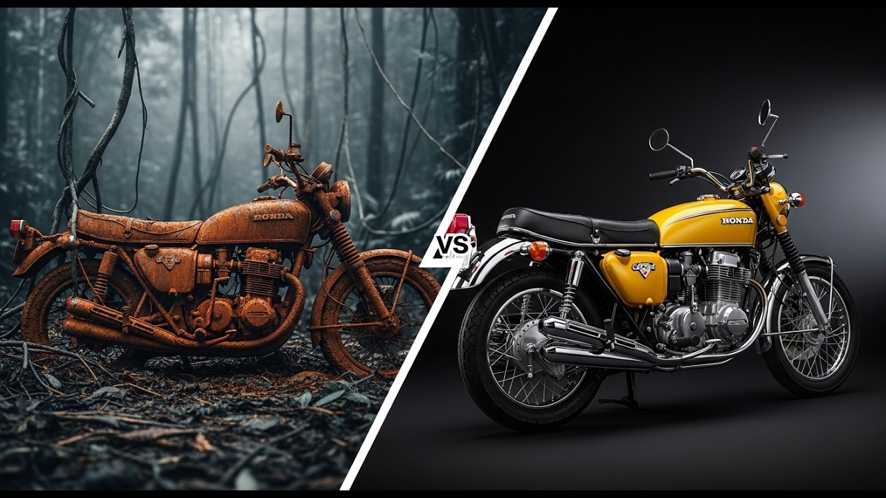 ASMR | They Left This Honda CB750 to Die in the Jungle — Full Rust to Yellow Restoration