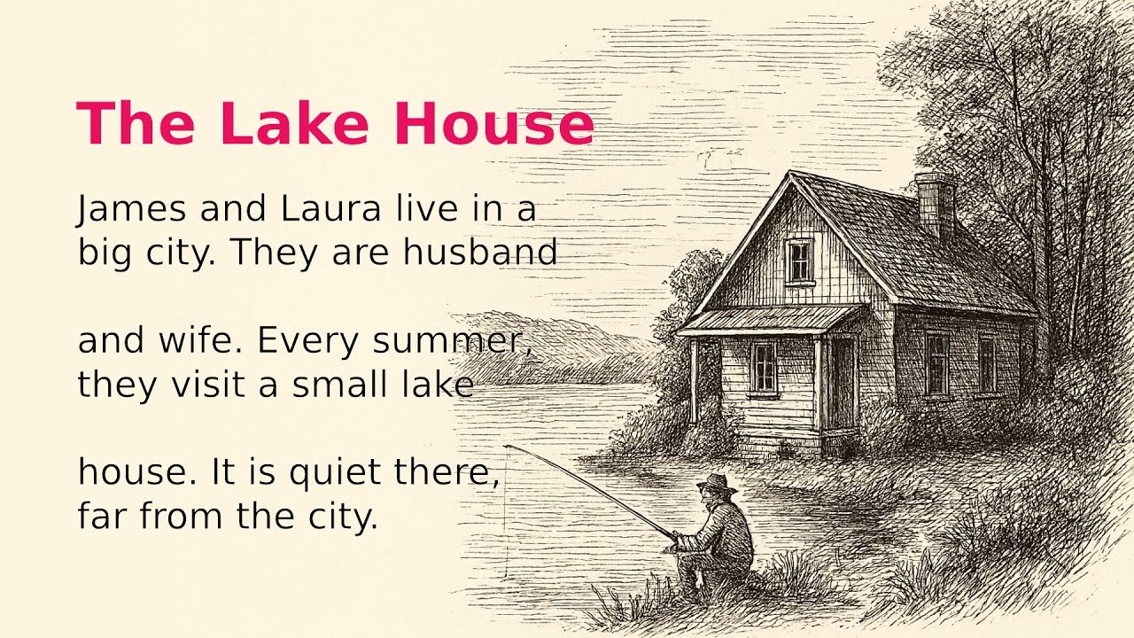 LISTENING English practice LEVEL 1 | The Lake House – Stories to LEARN English
