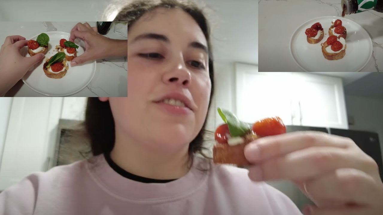 Bruschetta with cheese and tomato I made