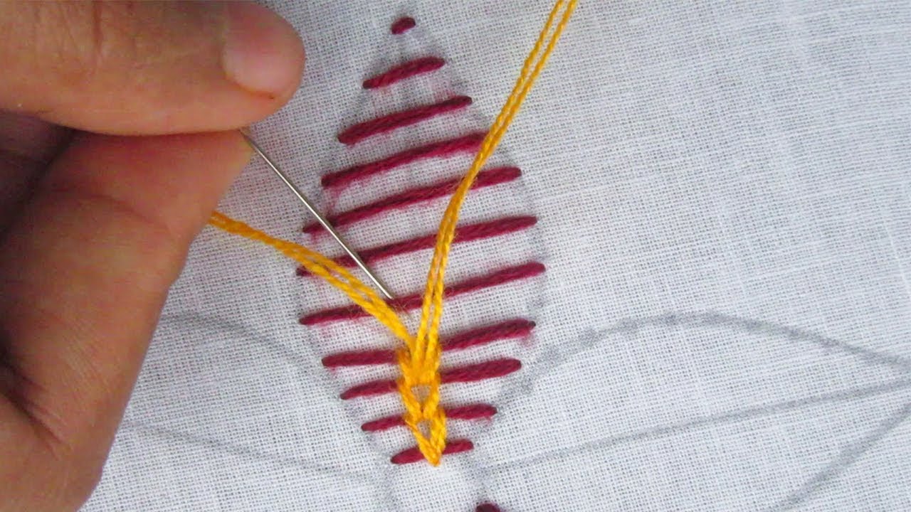 Hand Embroidery, Modern Flower Embroidery Design, Easy Flower Embroidery