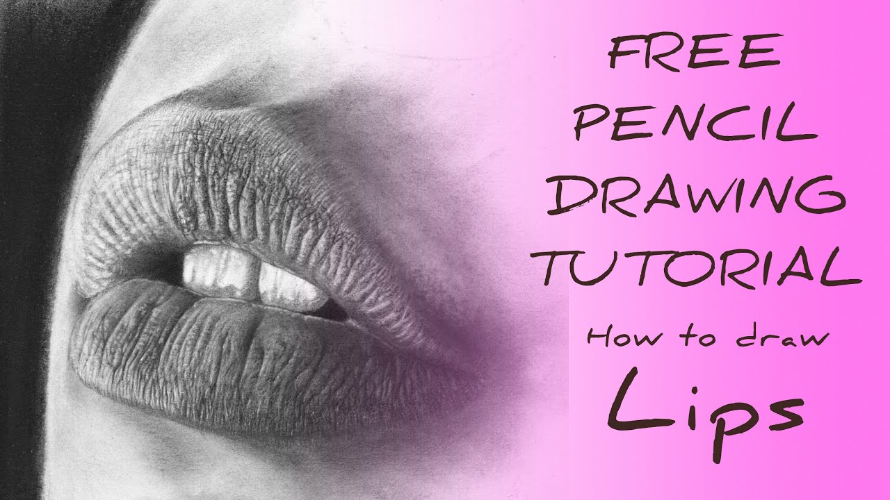 Professional Hyper-Realistic Lips: Free Drawing Tutorial with Charcoal, Pencil, and Graphite