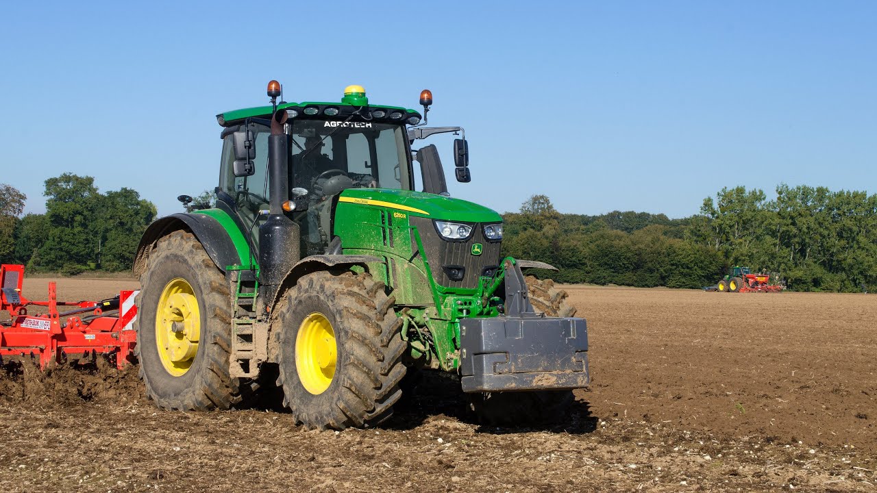 Deux John Deere 6250R au semis de blé! 💪🚜