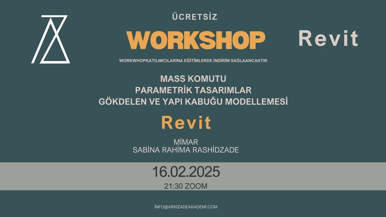 ArkiZade Revit Workshop: Mass Komutu
