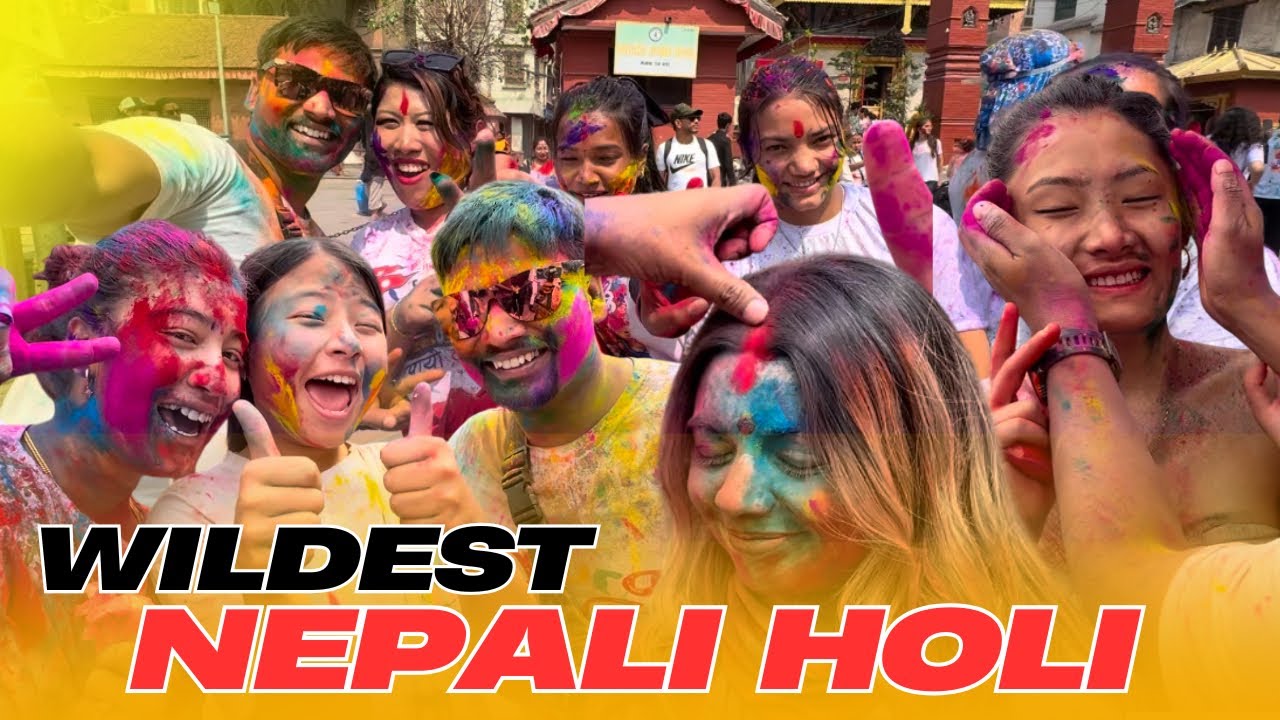Nepal Kathmandu Holi 2025 | Darbar Square Kathmandu | Nepal Holi | Holi 2025
