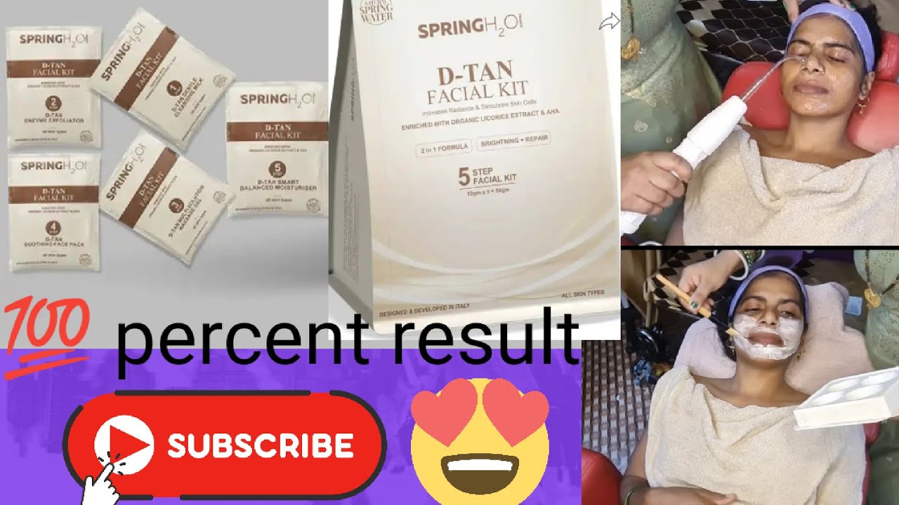 SPRING H2O D-Tan Facial Kit with 2in1 Formula  Facial Kit Review #makeup #trending #2025 #viralvideo